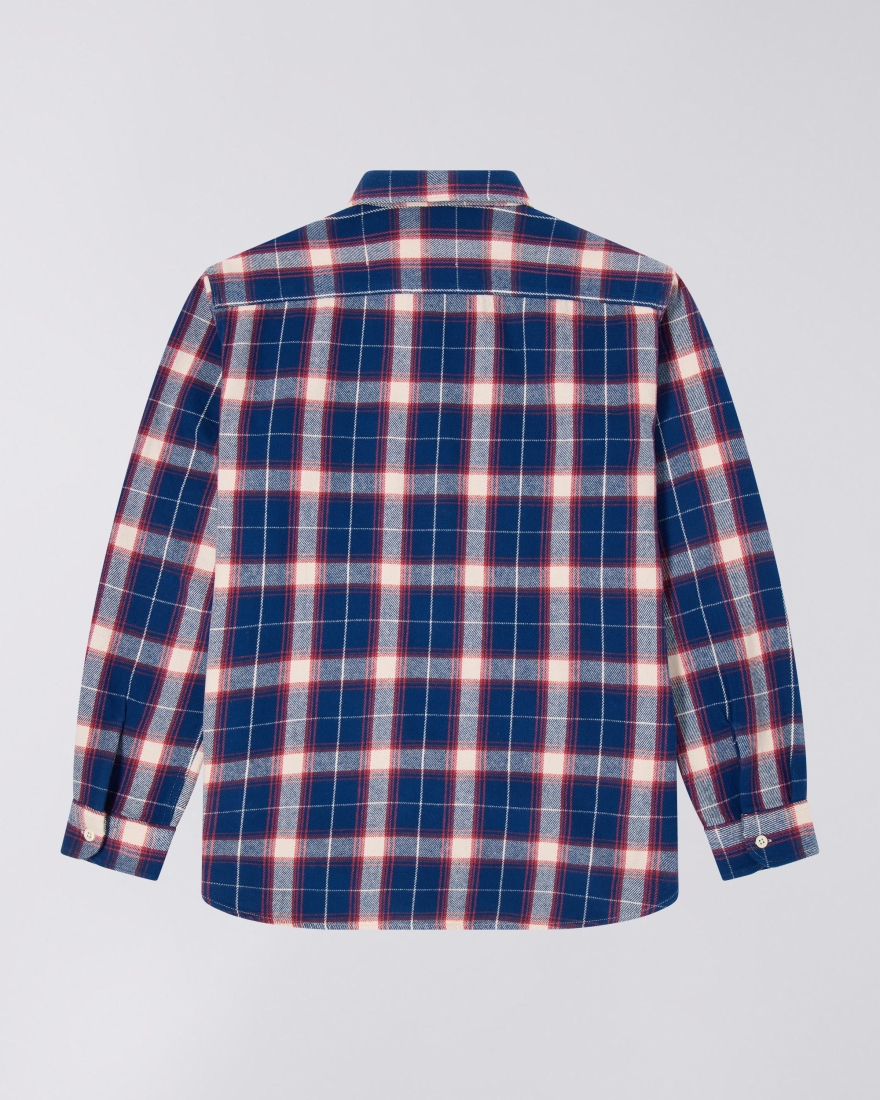 EDWIN Work Shirt LS Navy / Red