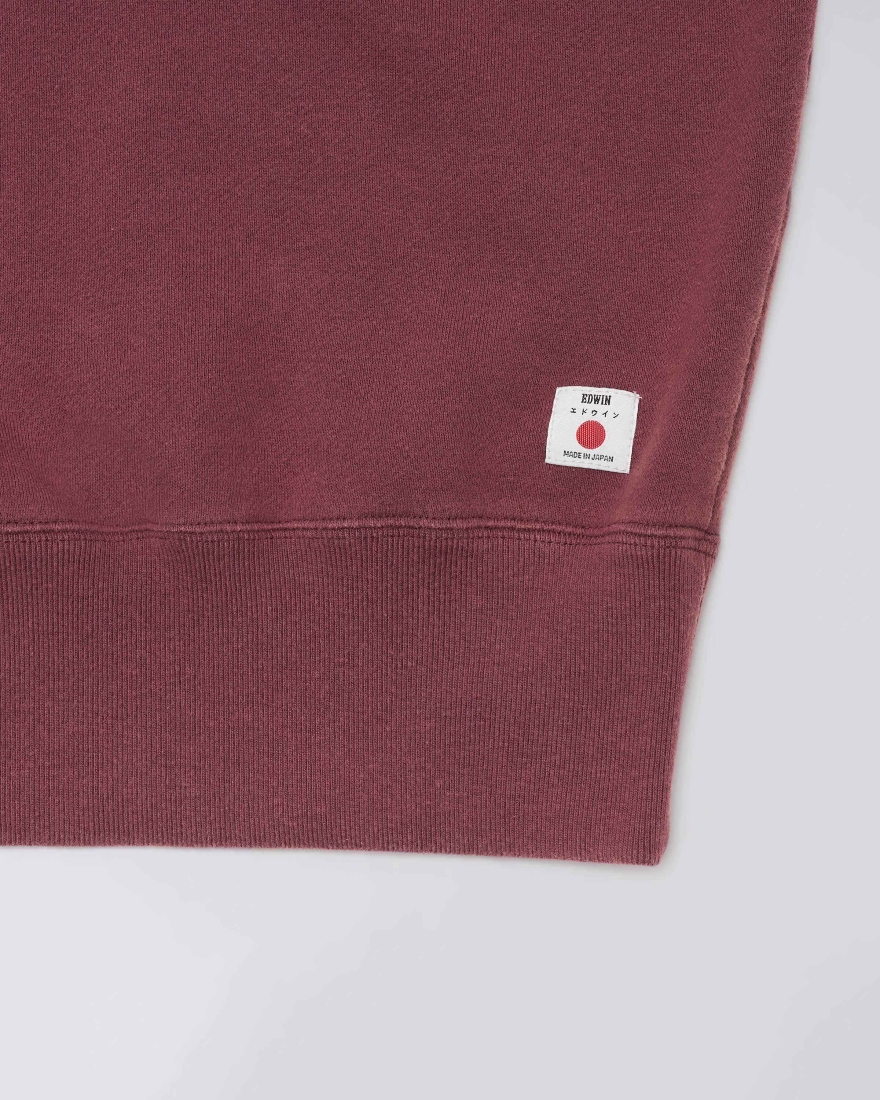 EDWIN Raglan Sleeve Crew Wine