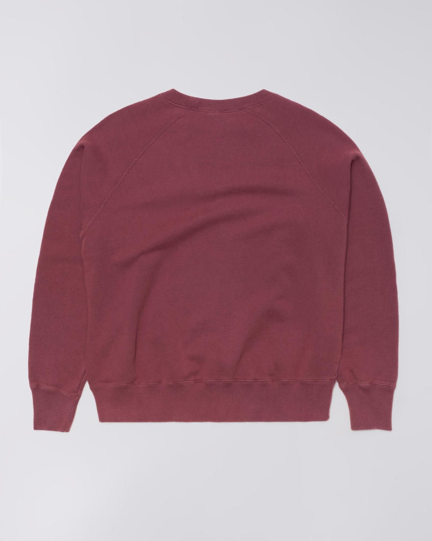 EDWIN Raglan Sleeve Crew Wine