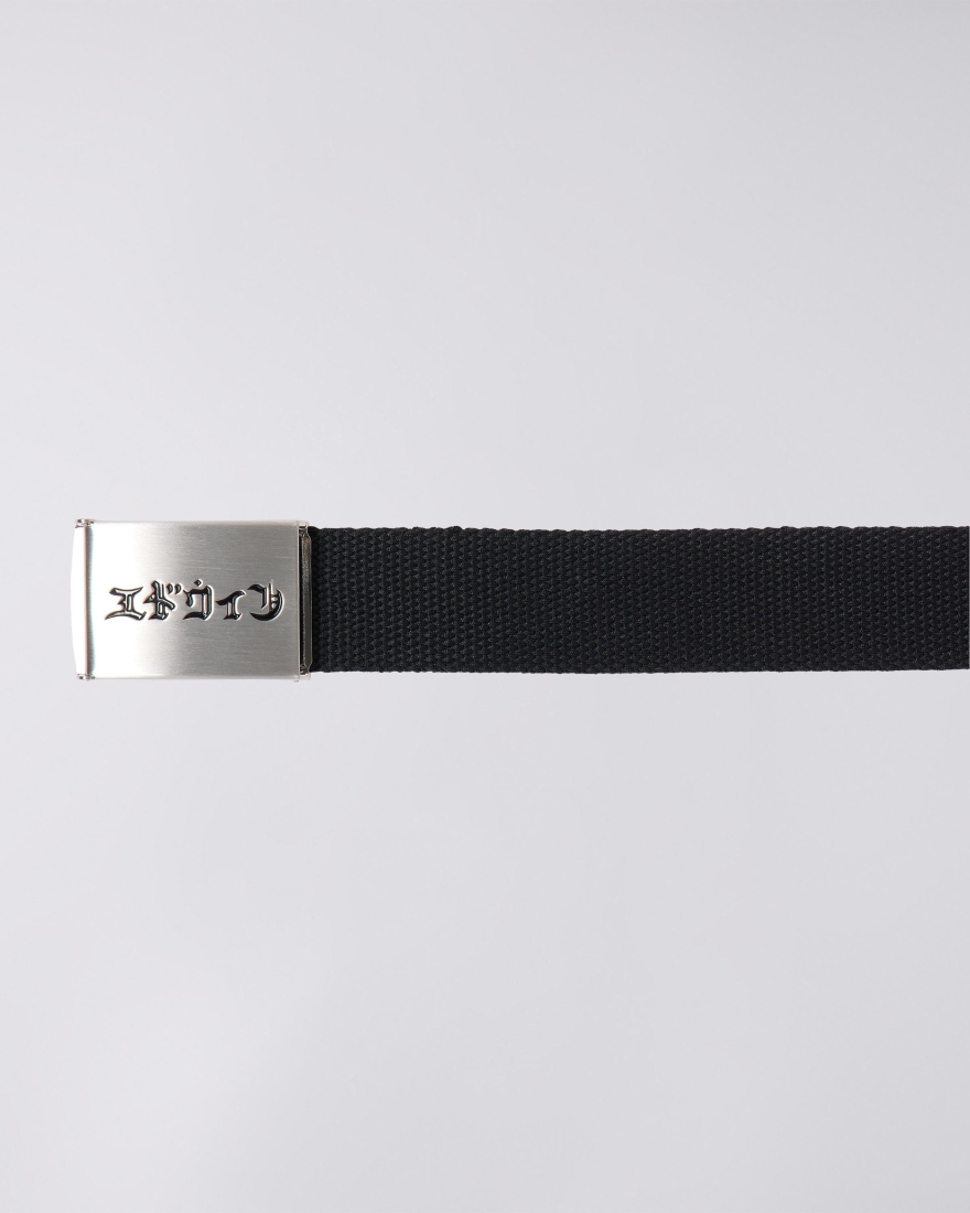 EDWIN Katakana Clip Belt Black