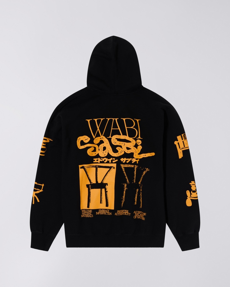 EDWIN Wabi Sabi Hoodie Sweat Black