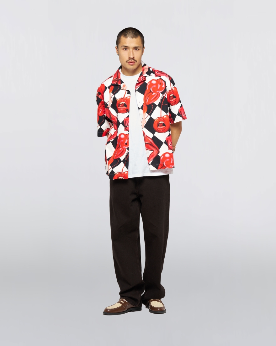 EDWIN Miki Kim Cherry Shirt SS Multicolor