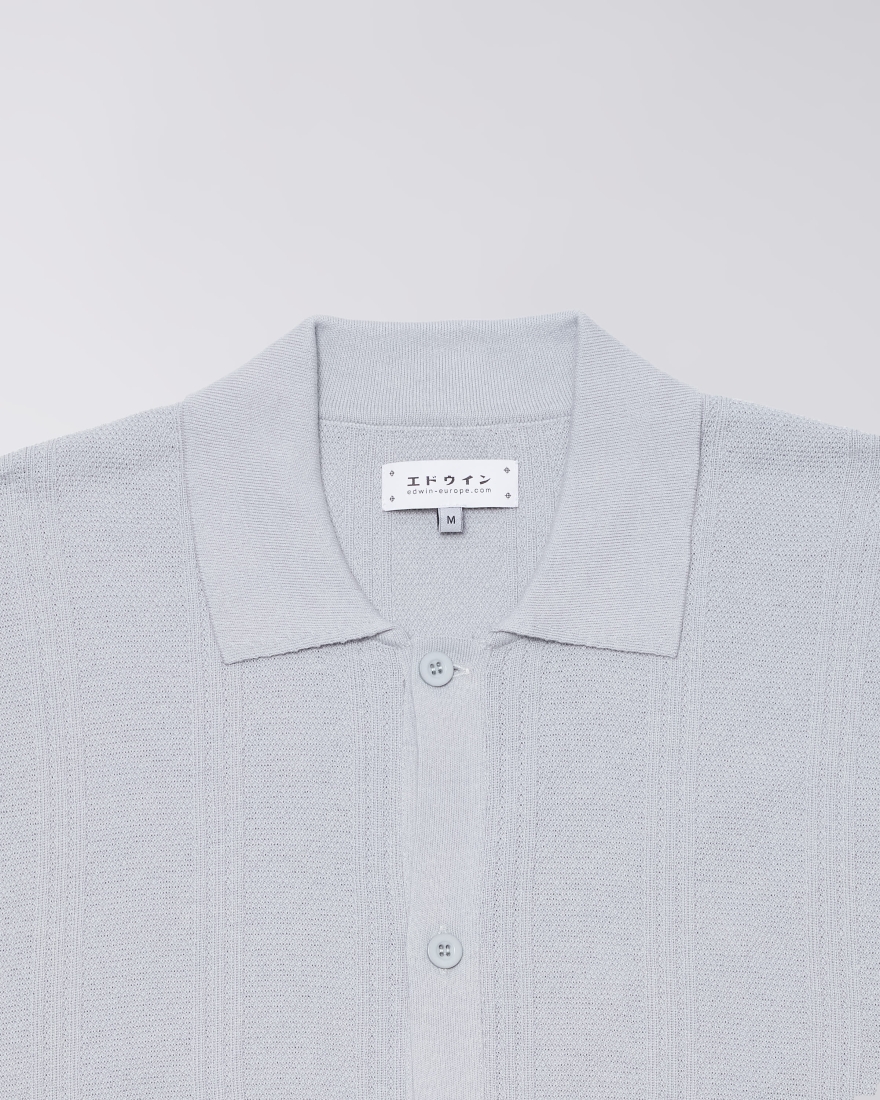 EDWIN Luis Buttoned Polo Grey