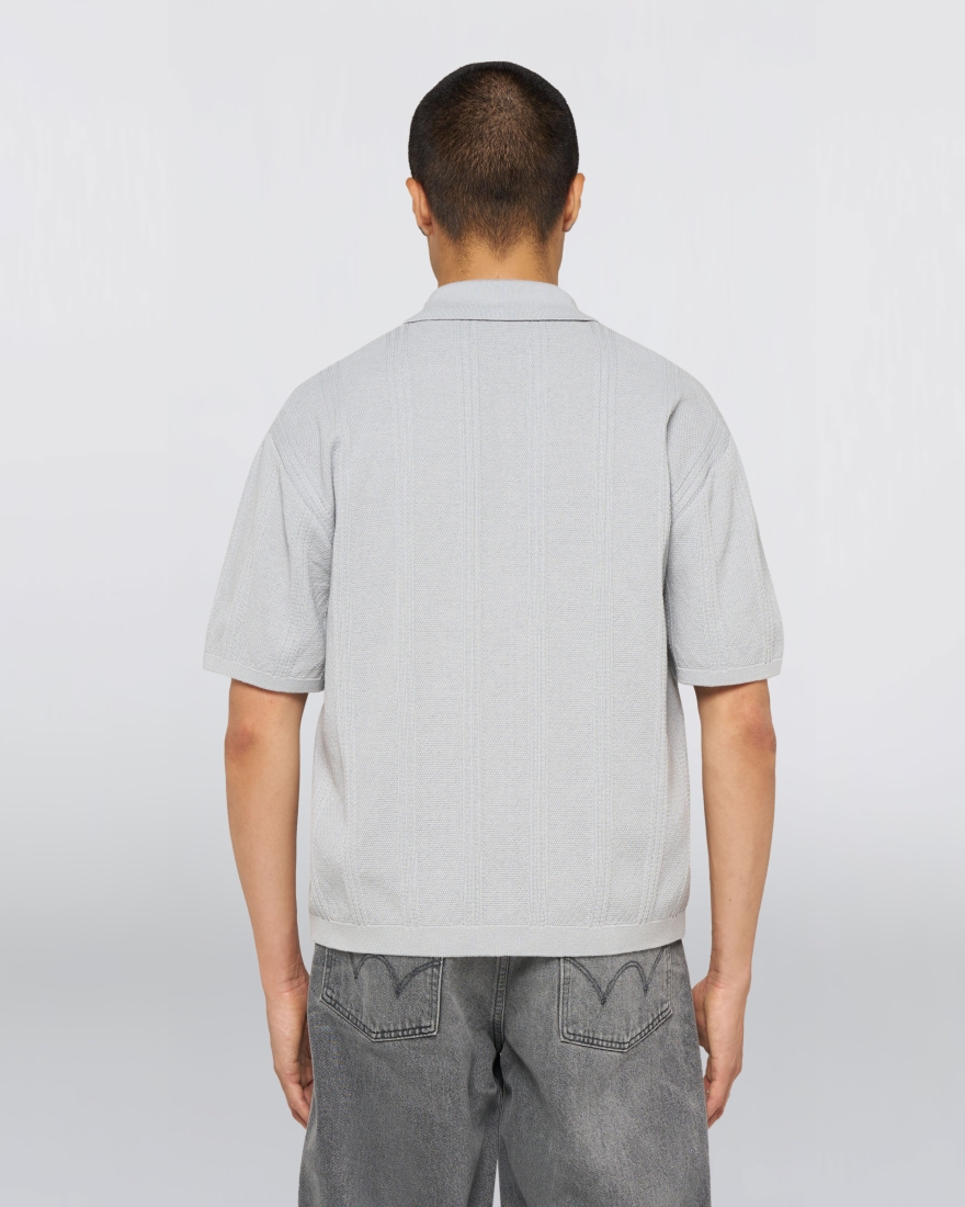 EDWIN Luis Buttoned Polo Grey