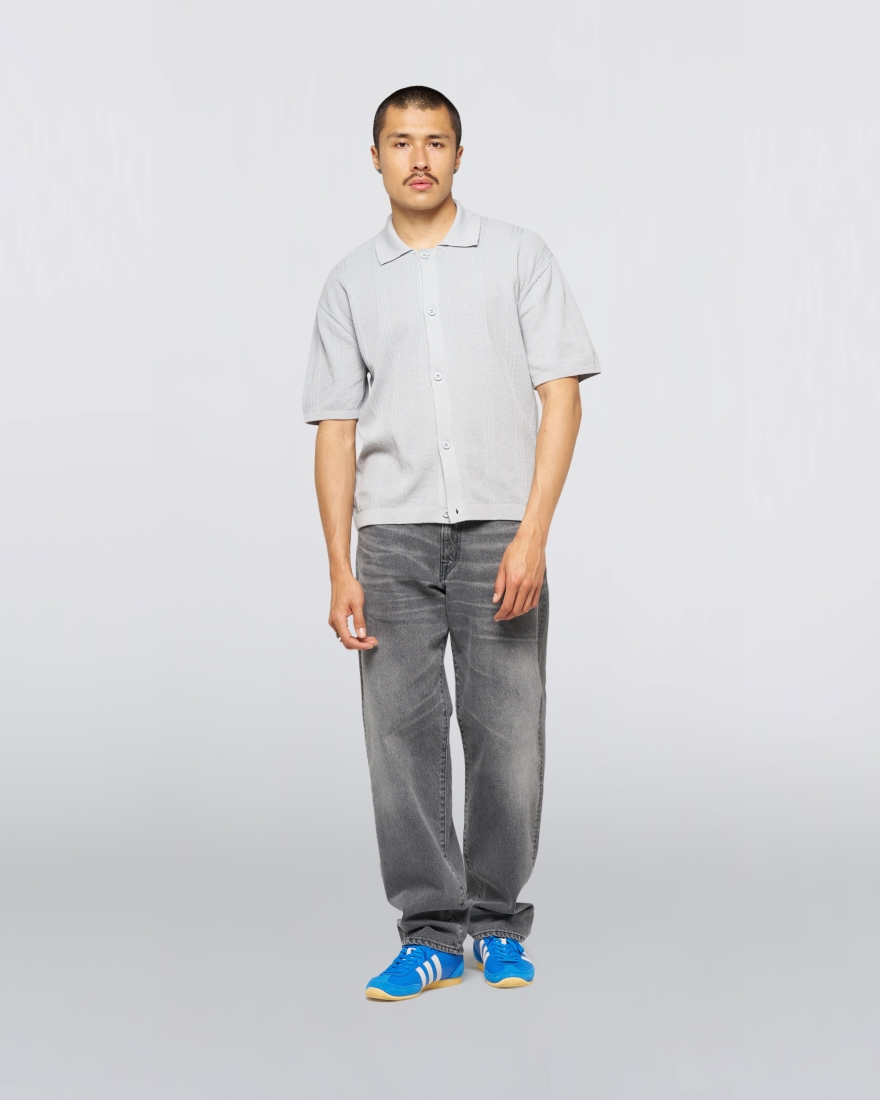 EDWIN Luis Buttoned Polo Grey