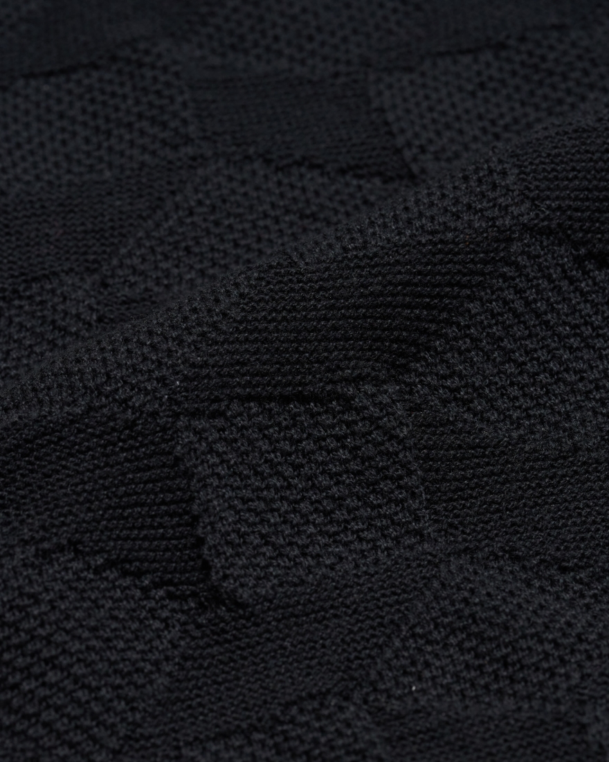 EDWIN Block Knitted T-Shirt Black