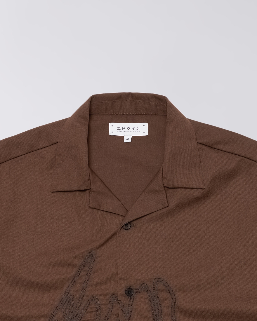 EDWIN Shizuku Shirt SS Coffee Bean