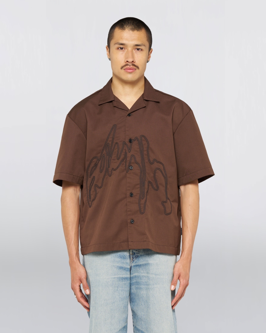 EDWIN Shizuku Shirt SS Coffee Bean