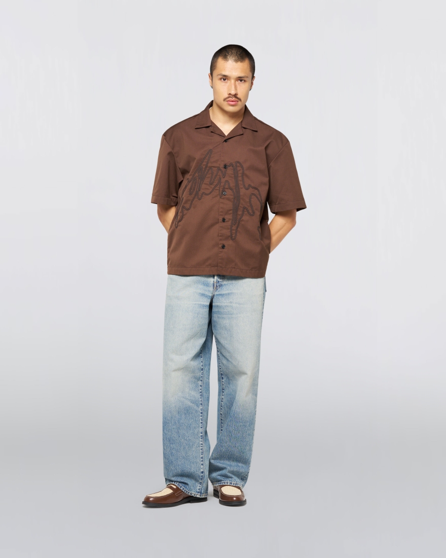 EDWIN Shizuku Shirt SS Coffee Bean