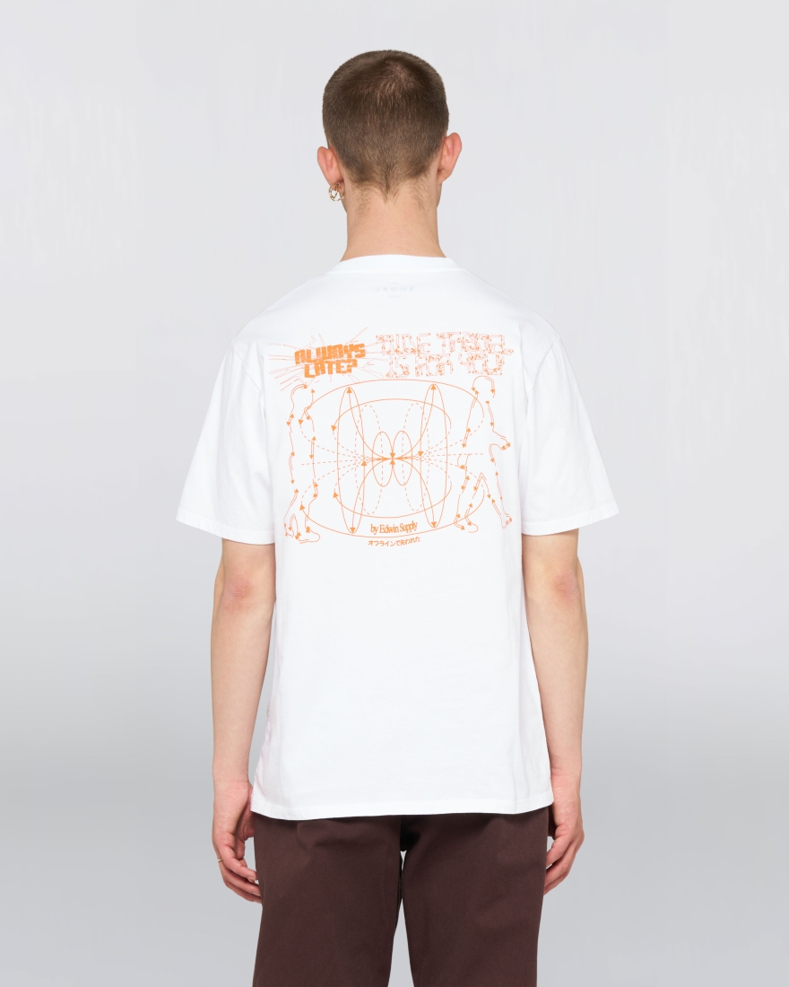 EDWIN Always Late T-Shirt White