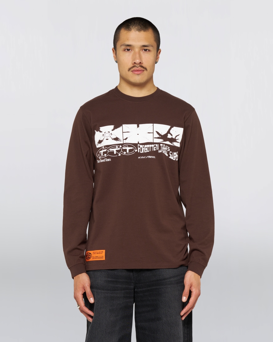 EDWIN Always Late T-Shirt LS Coffee Bean