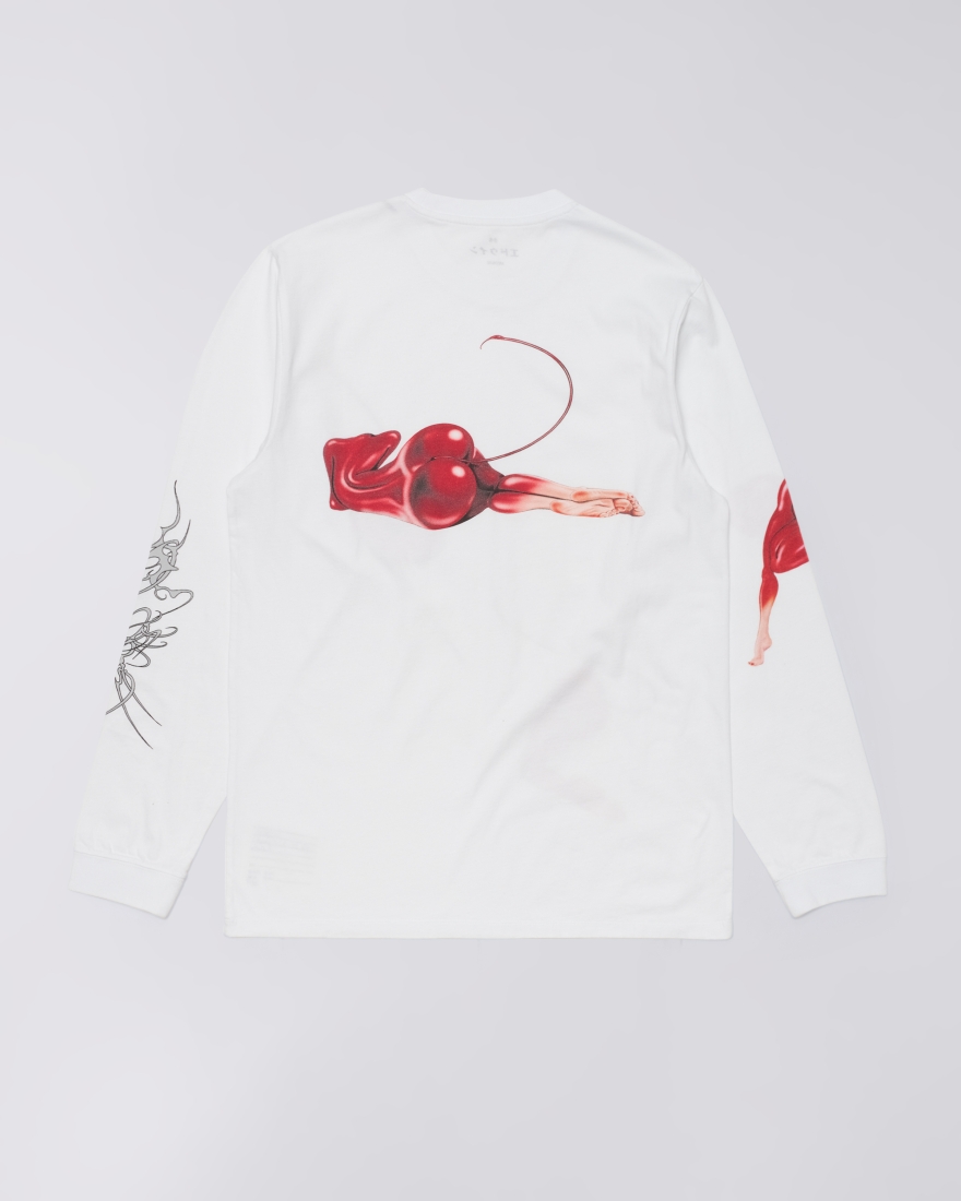 EDWIN Cherry Devil T-Shirt LS White