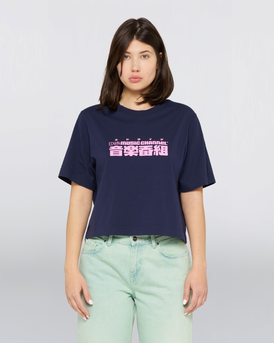 EDWIN W' Ongaku T-Shirt Maritime Blue