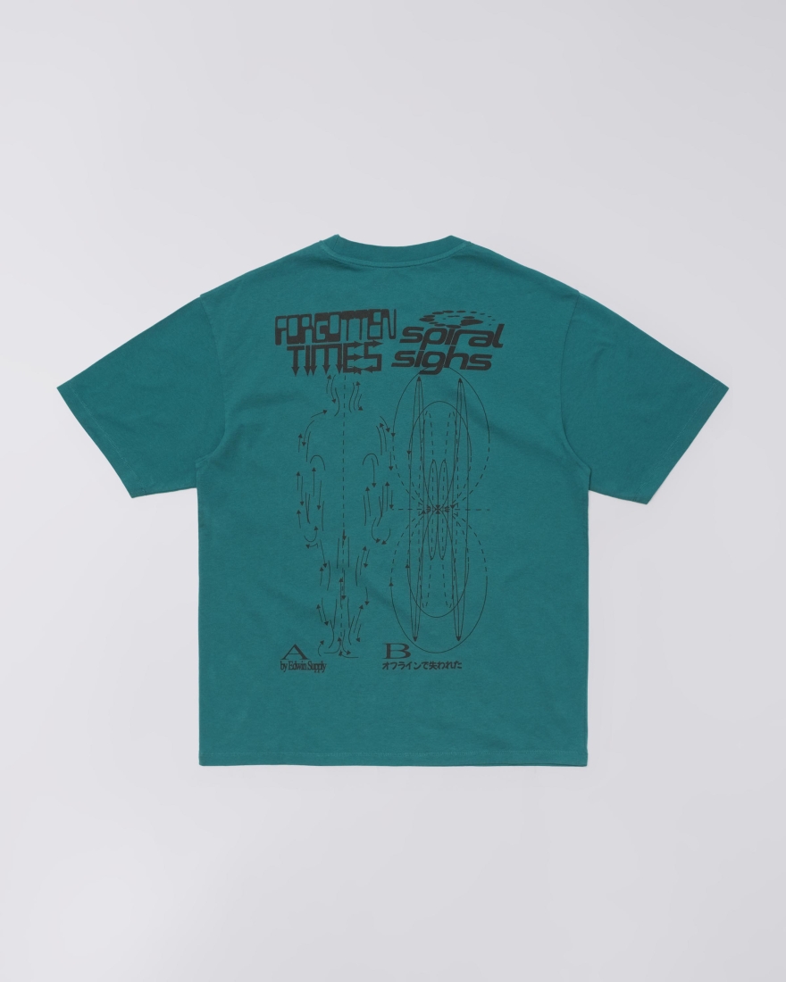 EDWIN Spiral Sighs T-Shirt Mediterranea