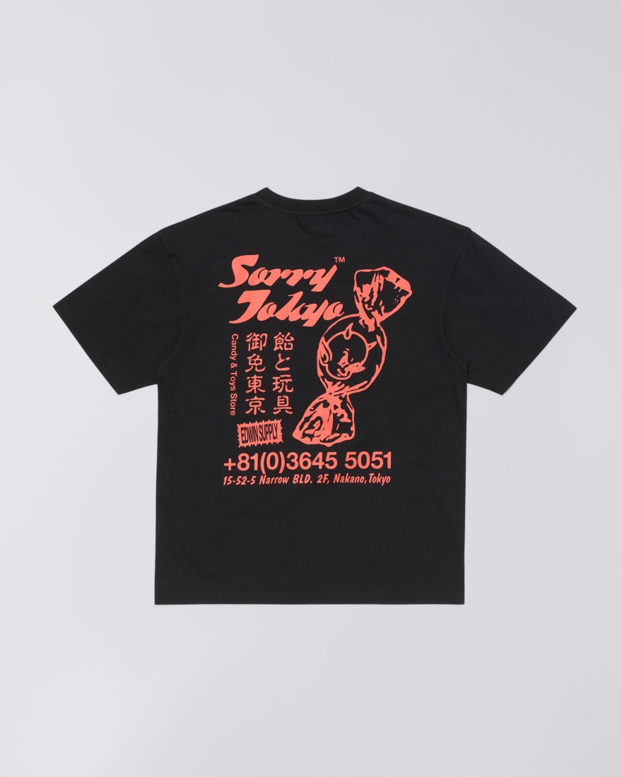 EDWIN Sorry Tokyo T-Shirt Black