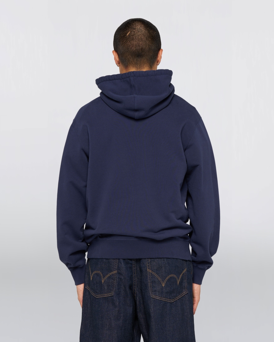 EDWIN Sunset On Fuji San Hoodie Sweat Maritime Blue