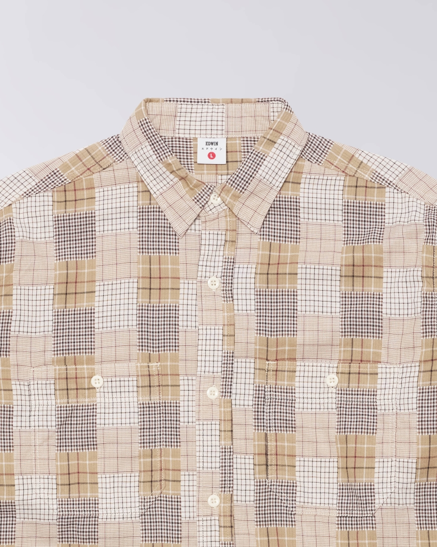 EDWIN Work Shirt Beige / Brown