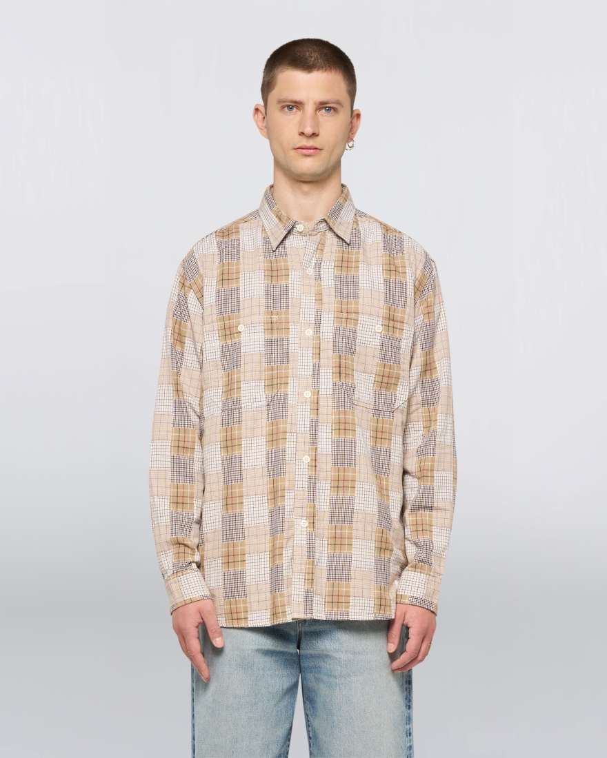 EDWIN Work Shirt Beige / Brown