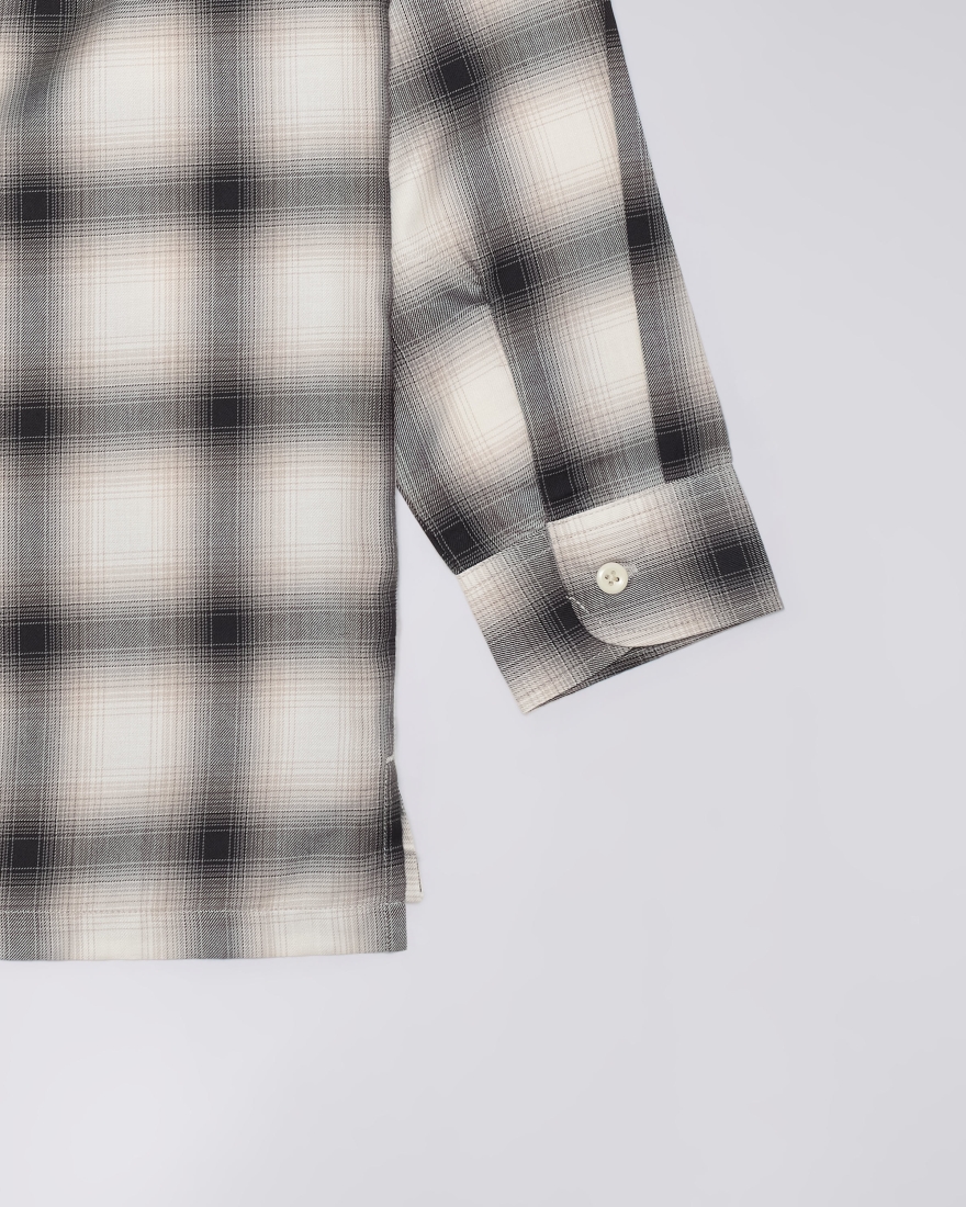 EDWIN Open Collar Shirt Beige / Black