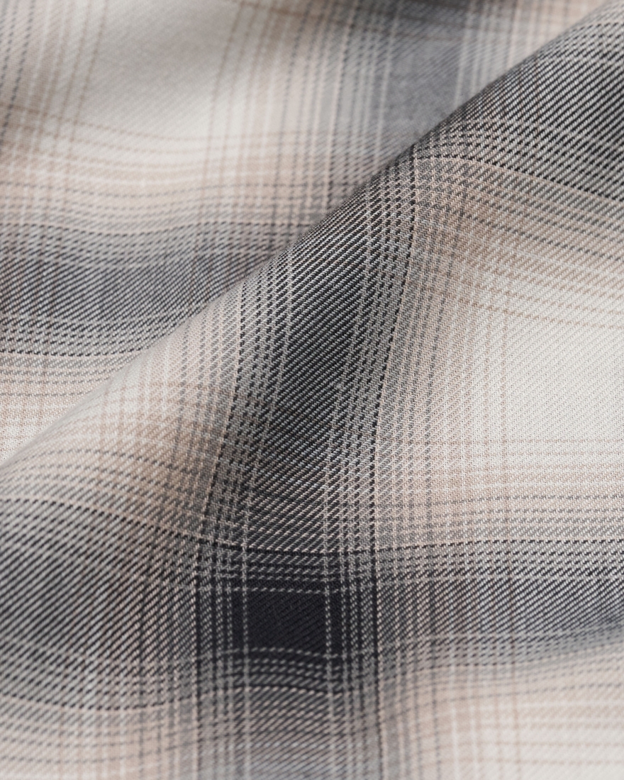 EDWIN Open Collar Shirt Beige / Black