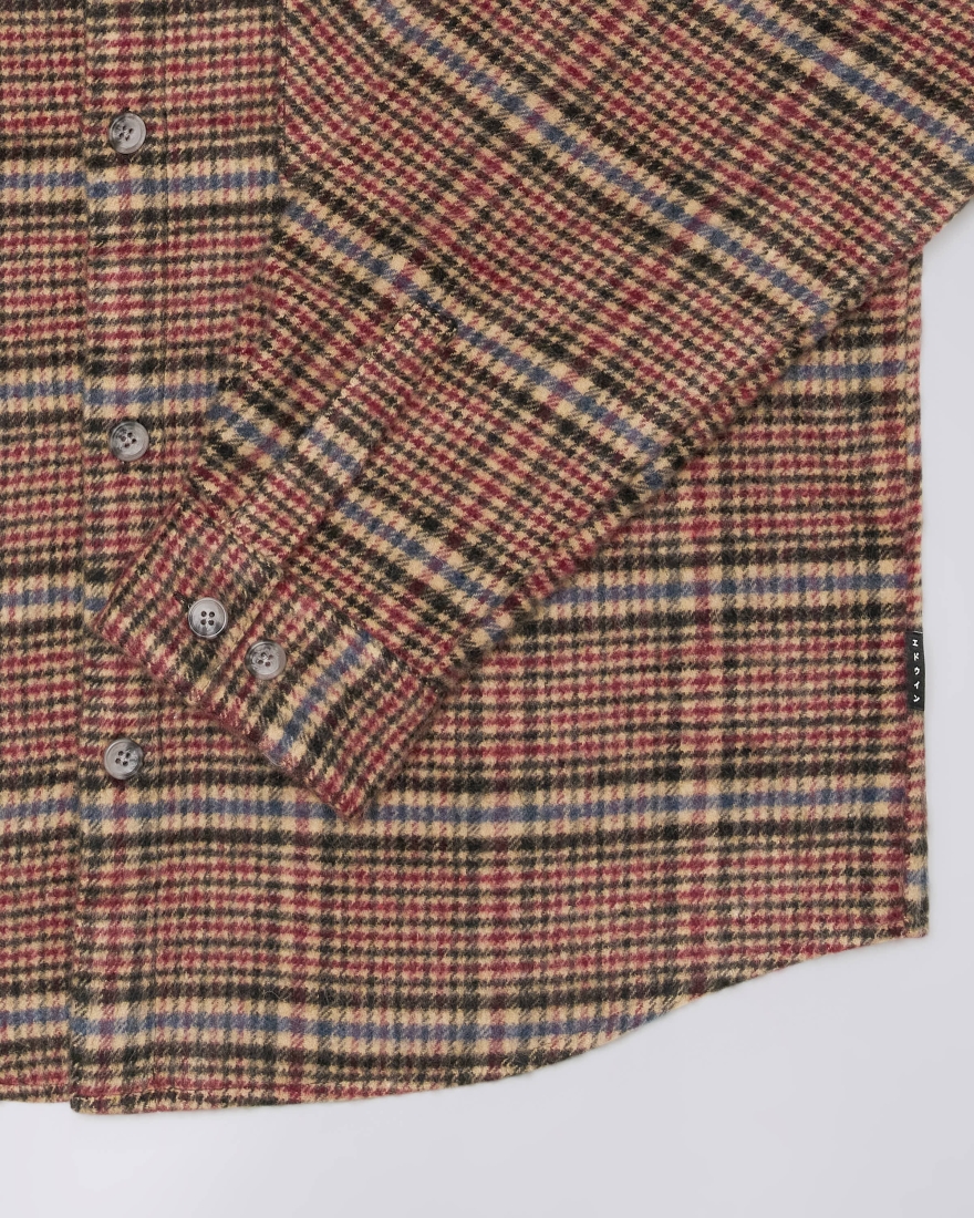 EDWIN Julius Shirt LS Burgundy / Blue