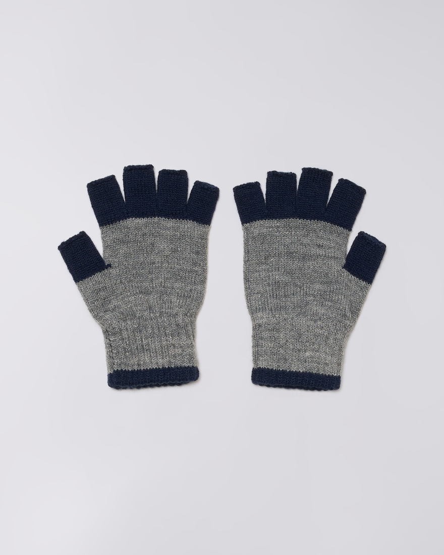 EDWIN Fingerless Gloves Grey / Blue