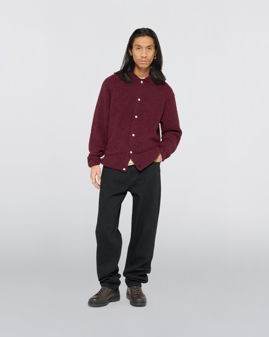 EDWIN Gemini Cardigan Burgundy