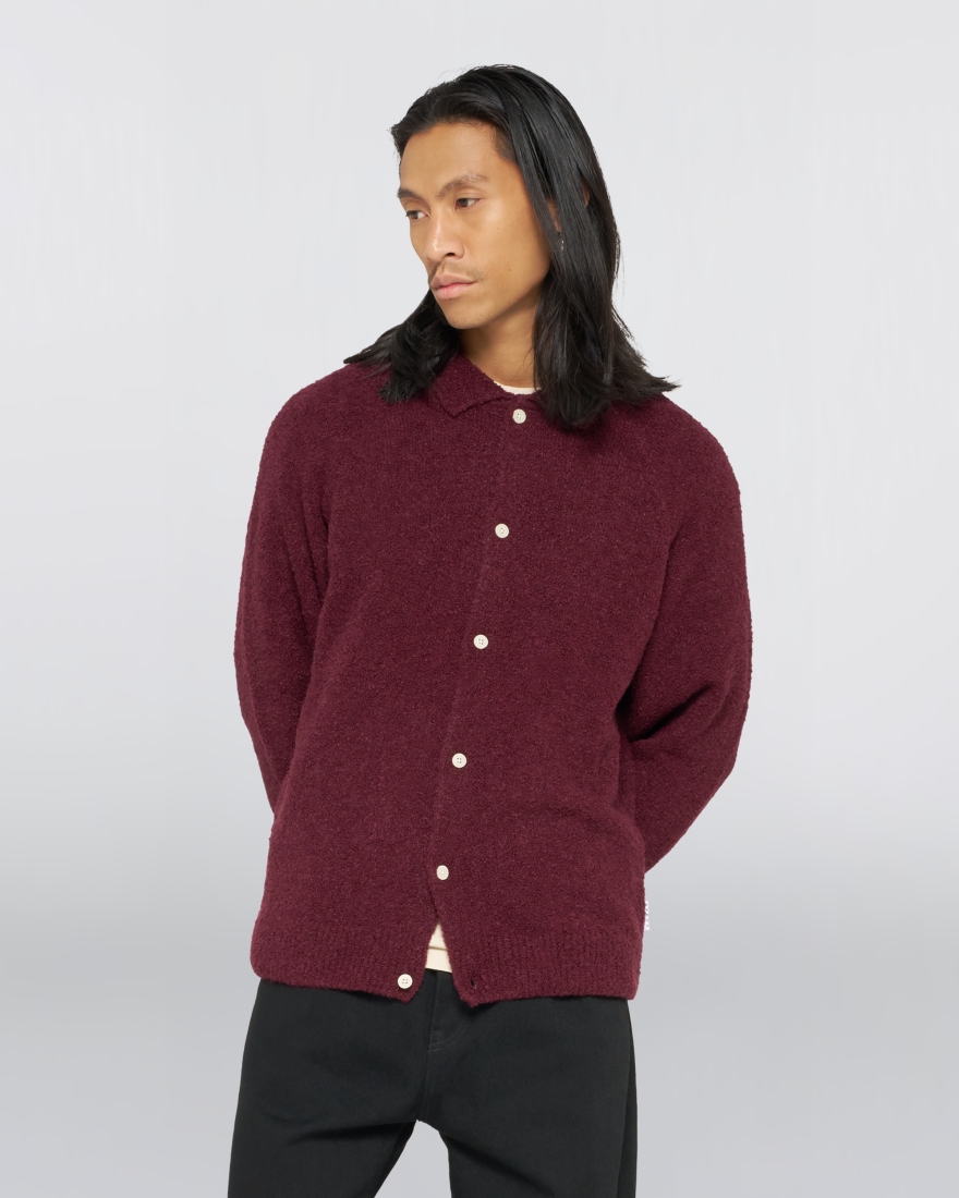 EDWIN Gemini Cardigan Burgundy