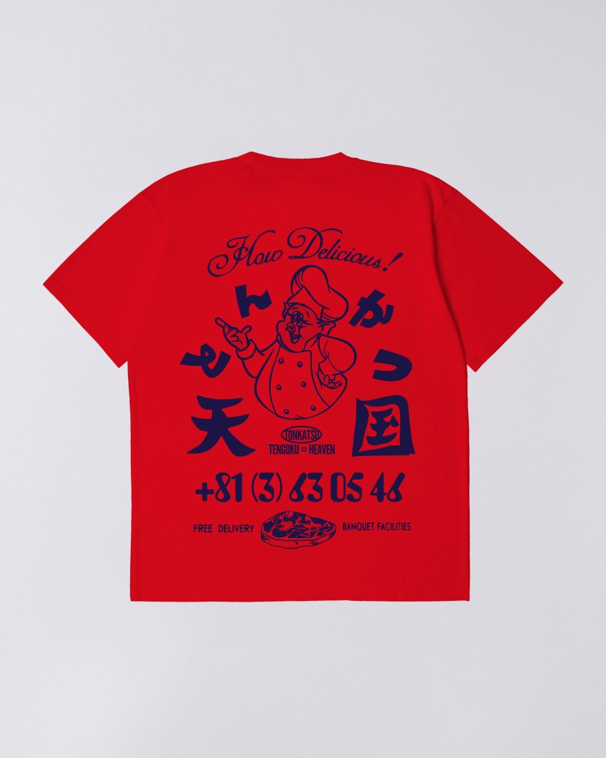 EDWIN Tonkatsu T-Shirt Fiery Red