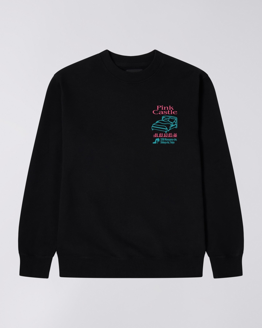 EDWIN Pink Castle Sweat  Black