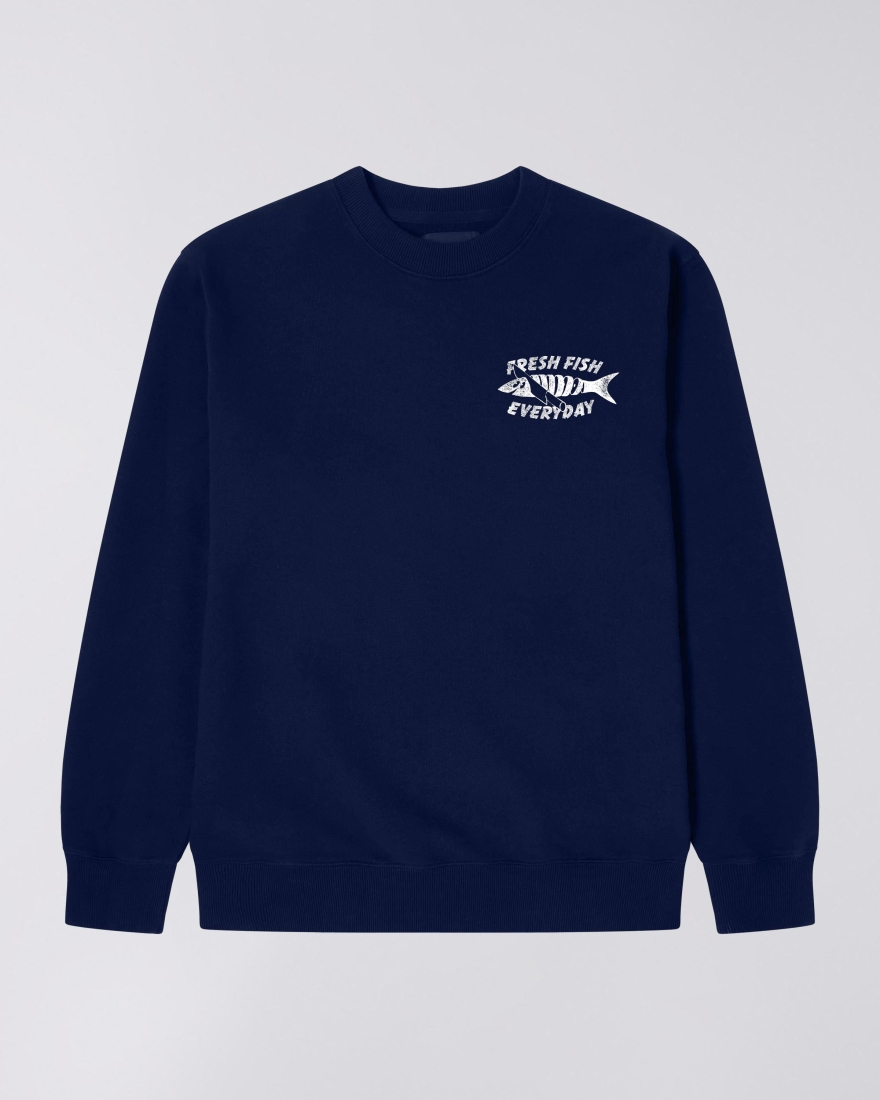 EDWIN Monsieur Sakana Sweat  Maritime Blue