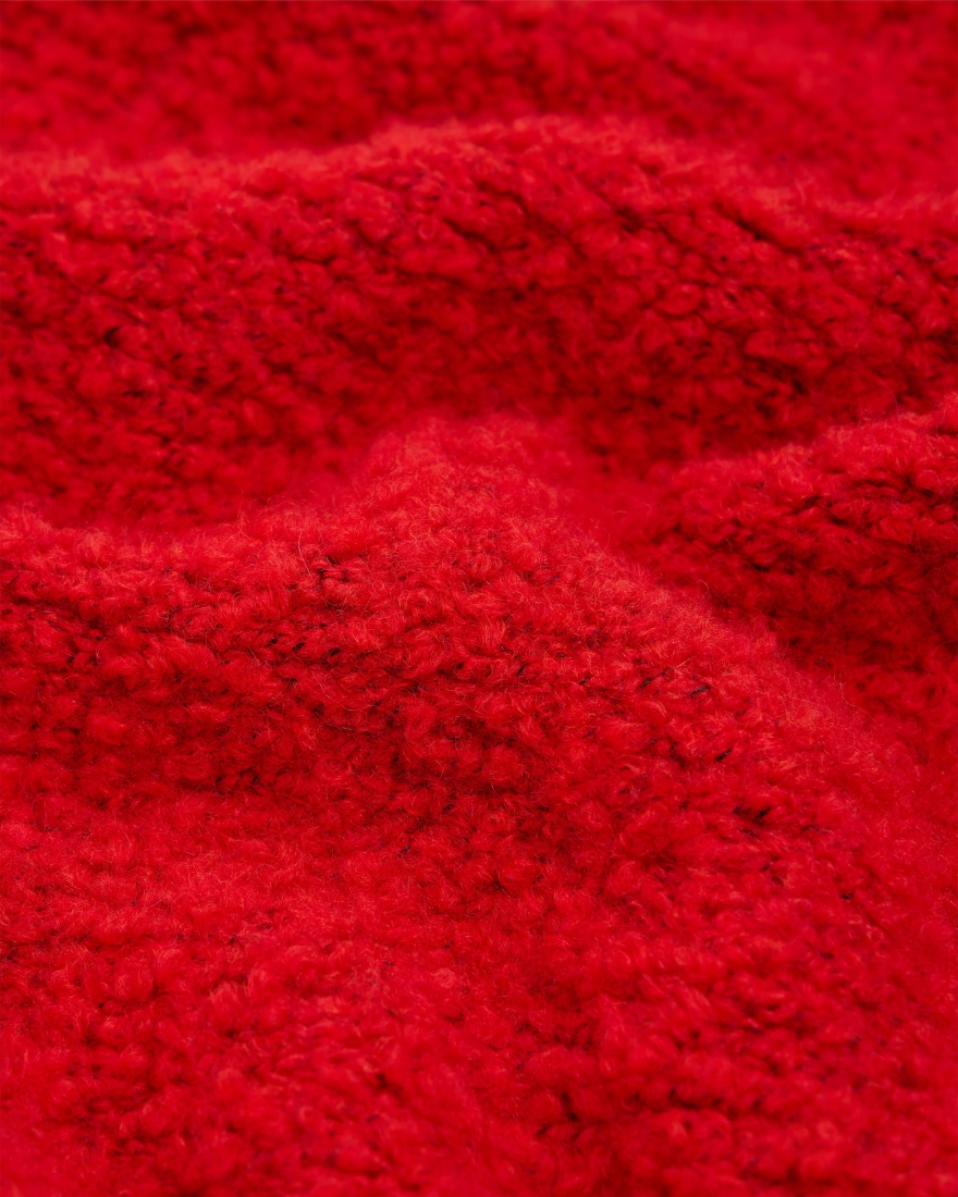 EDWIN Dun Textured Sweater Fiery Red