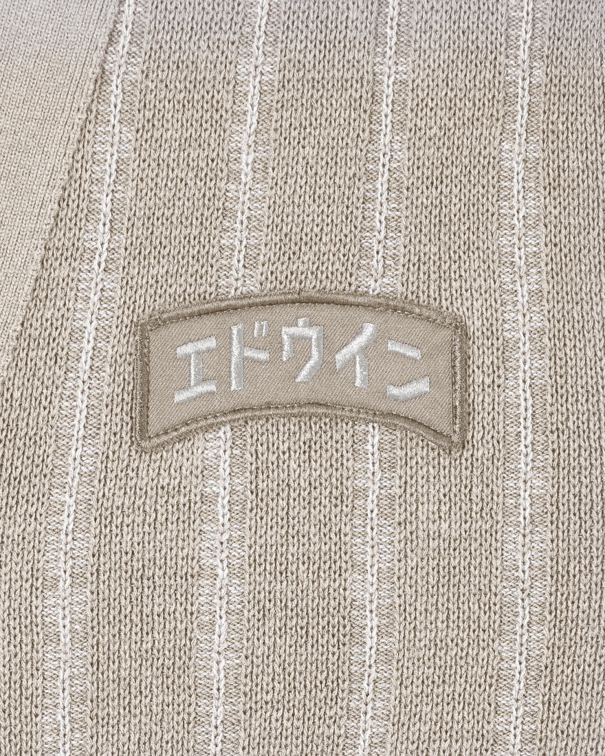 EDWIN Vega Cardigan Beige x White