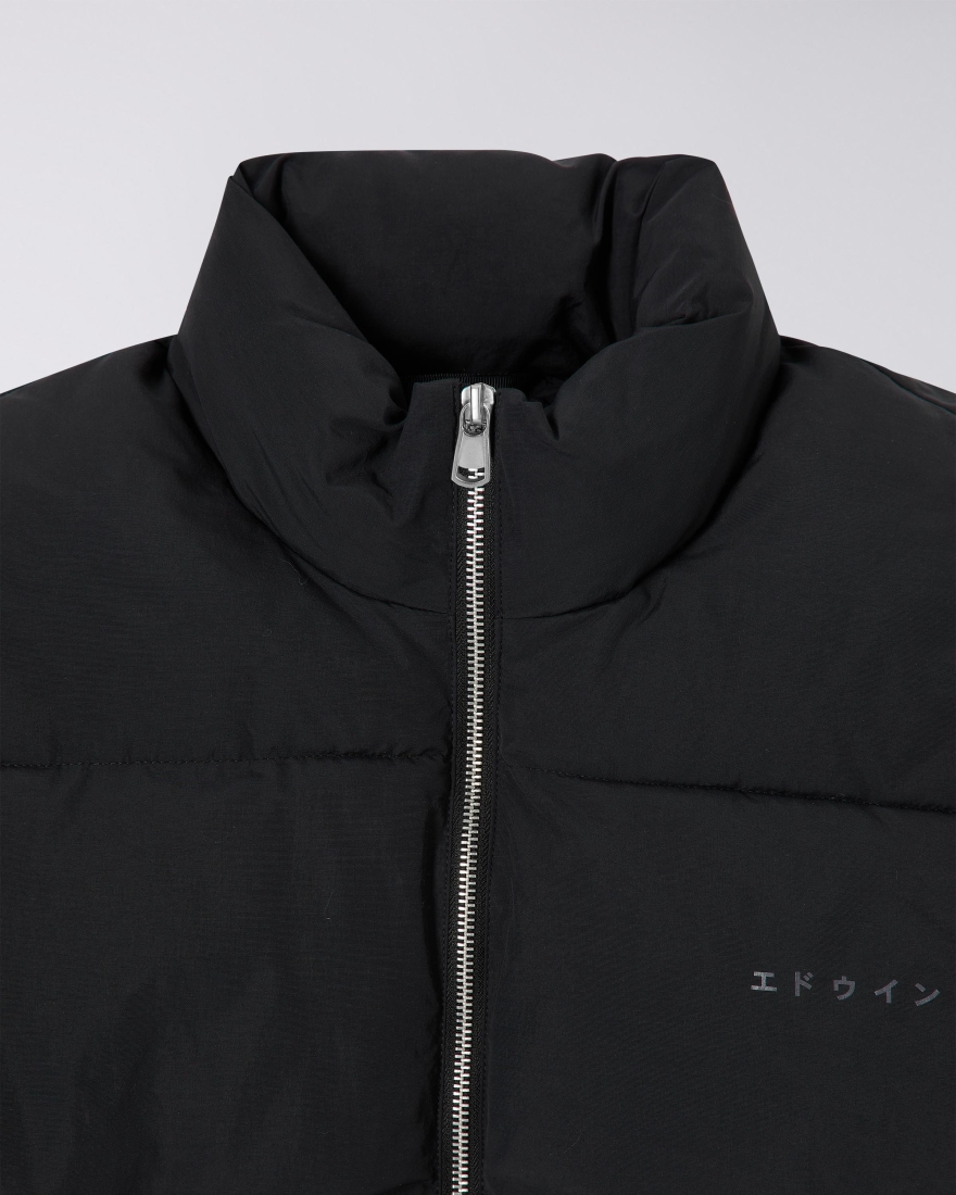 EDWIN Detachable Sleeves Puffer Black