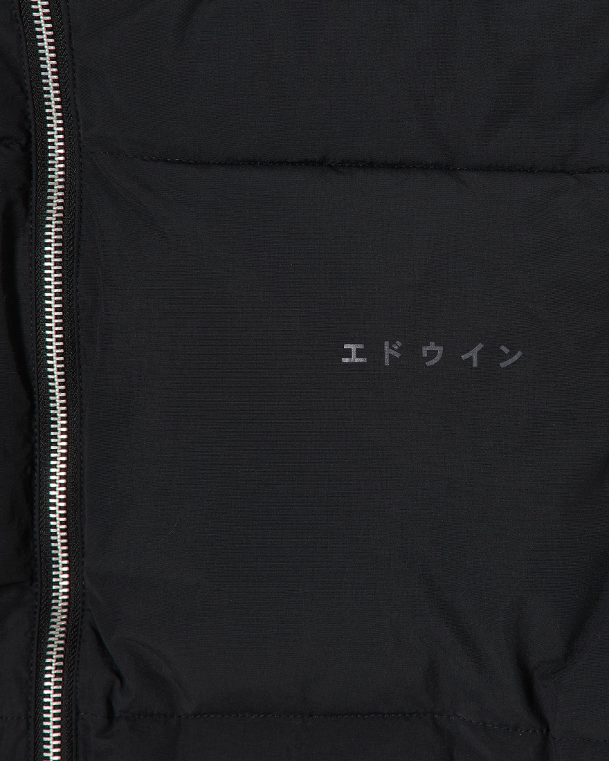 EDWIN Detachable Sleeves Puffer Black