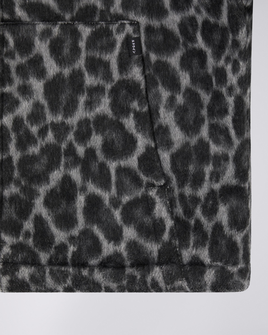 EDWIN Daimon Hooded Jacket Lined Black / White Leopard