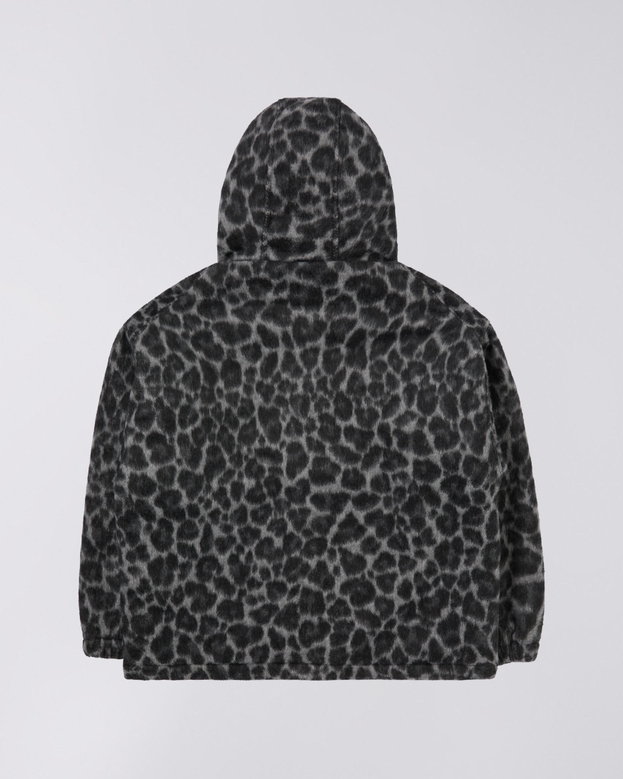 EDWIN Daimon Hooded Jacket Lined Black / White Leopard