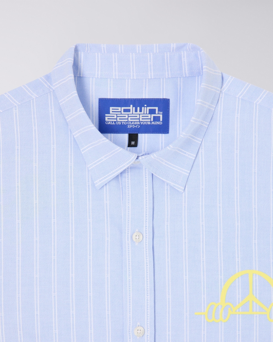 EDWIN Sebastian Shirt LS Blue / White