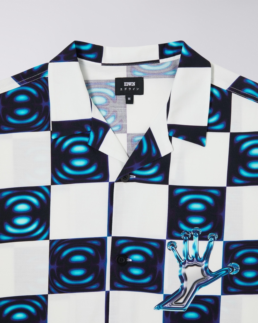 EDWIN Digital Check Shirt LS Blue / White