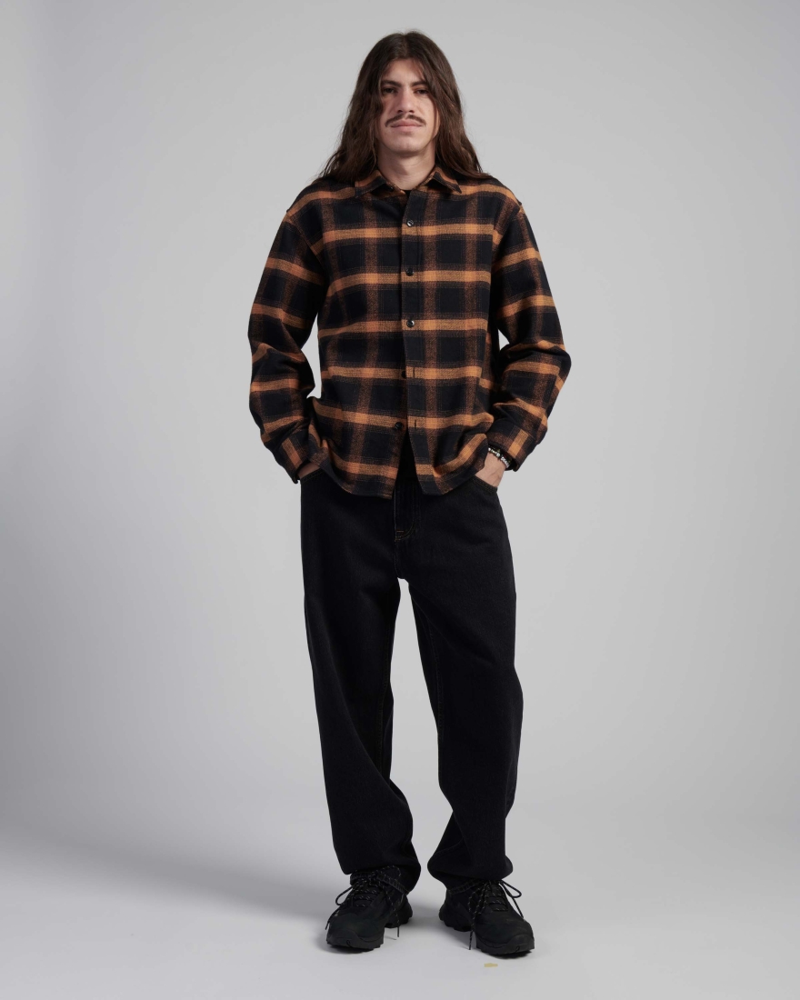 EDWIN Sebastian Shirt LS Brown / Black