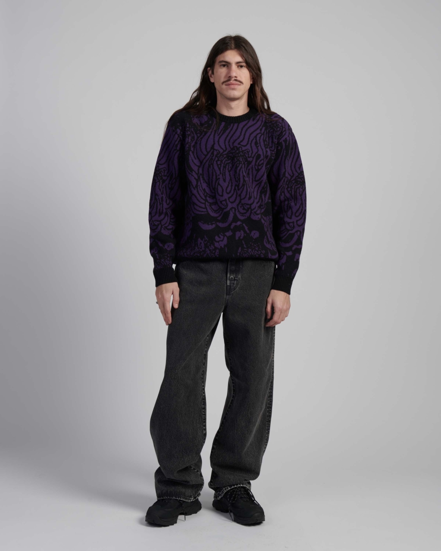 EDWIN Allover Sweater Black