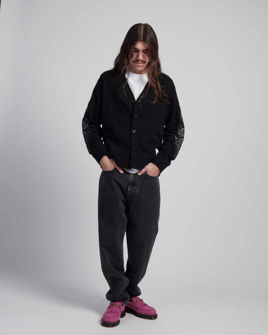 EDWIN Tatsu Cardigan Black