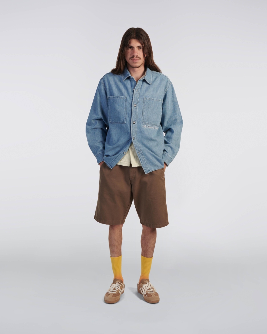 EDWIN Big-DNM Shirt LS Blue