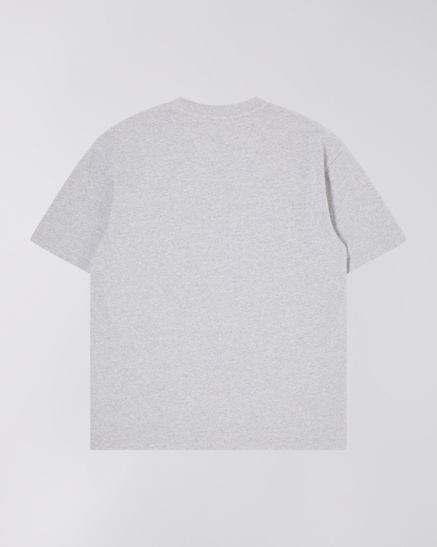 EDWIN Sunset On Mt Fuji T-Shirt Grey Marl