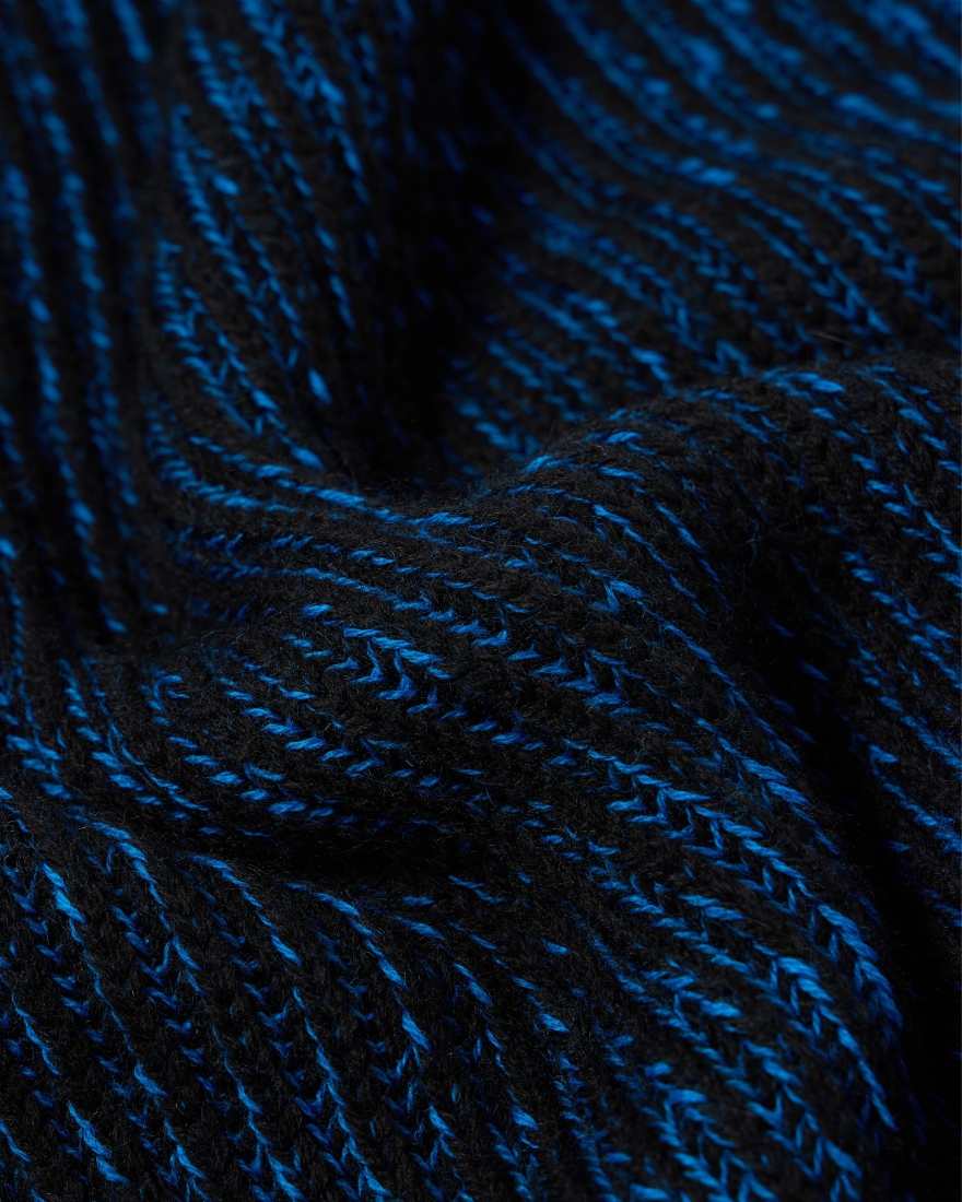 EDWIN Roni High Collar Sweater Black / Blue