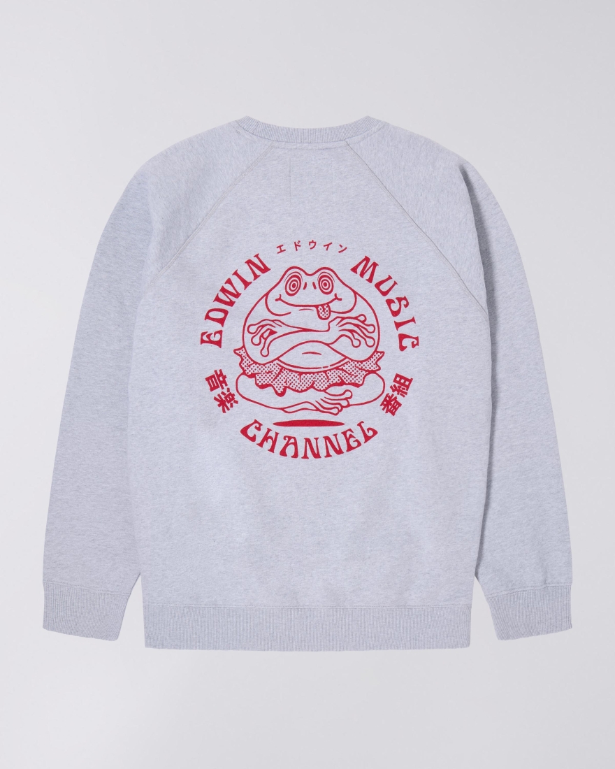EDWIN Edwin Music Channel Sweat Grey Marl