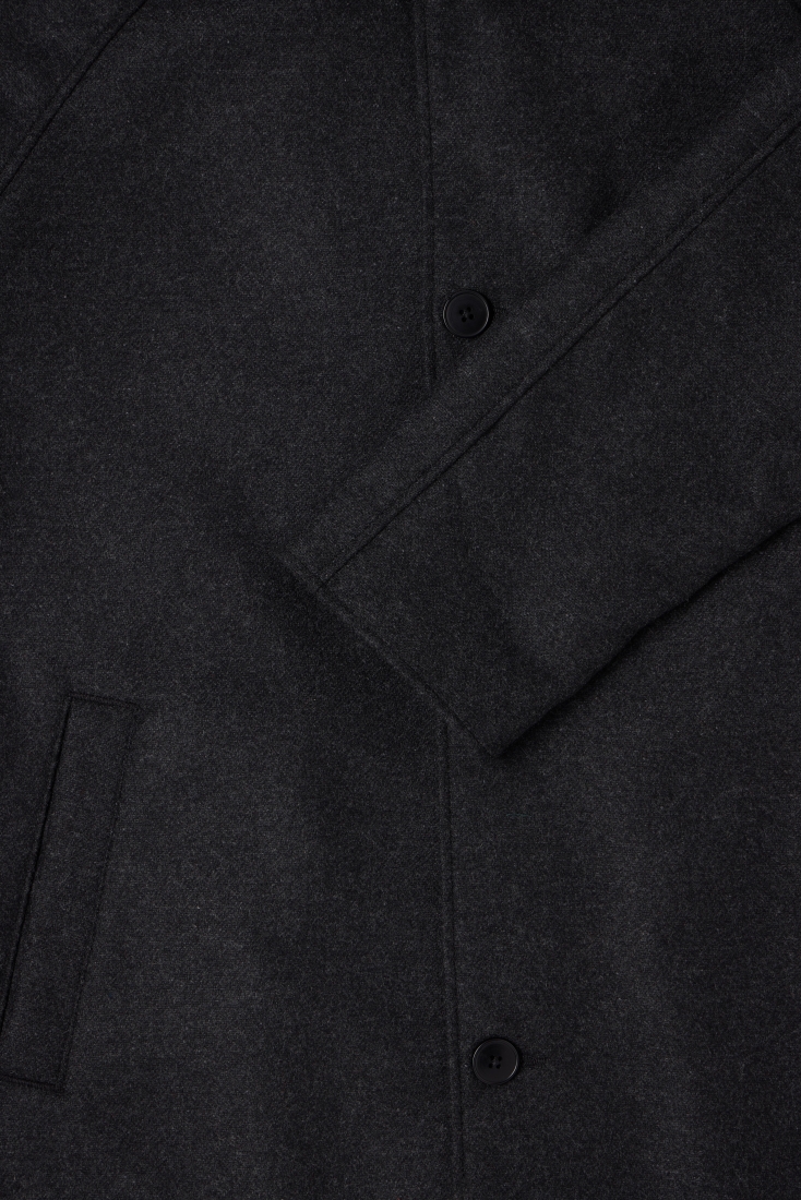 EDWIN Mac Wool Coat Dark Grey Marl