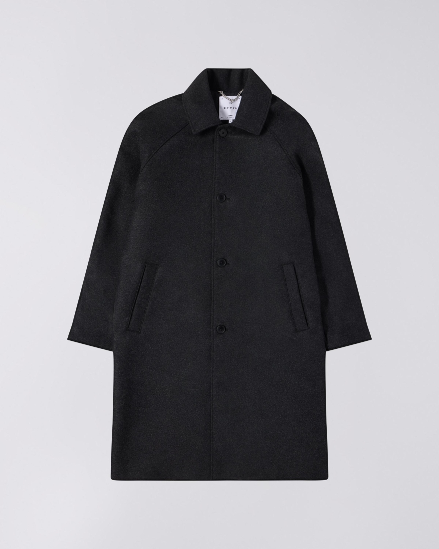 EDWIN Mac Wool Coat Dark Grey Marl