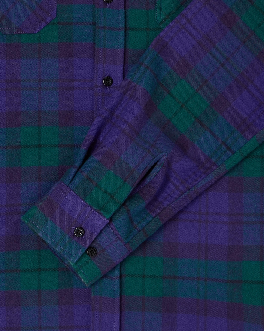 EDWIN Millenium Shirt LS Green / Purple