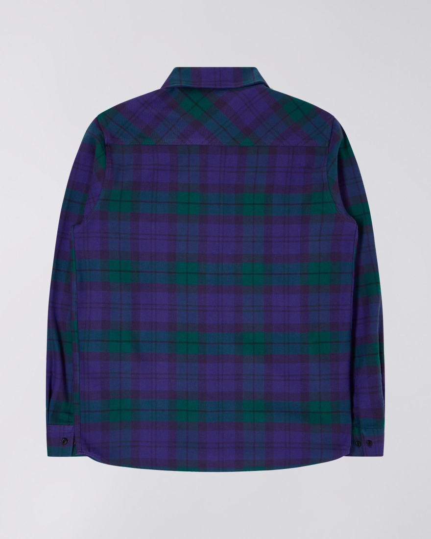 EDWIN Millenium Shirt LS Green / Purple